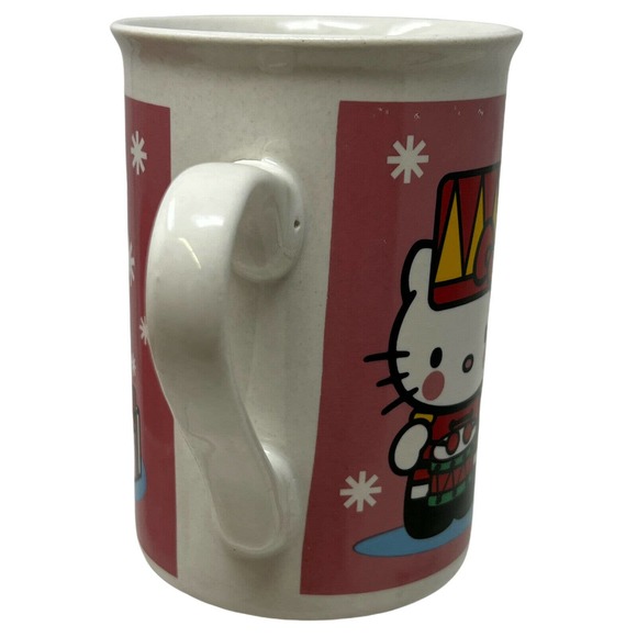 2013 Sanrio Hello Kitty Nutcracker Christmas Presents Snowflakes Coffee Mug - Picture 4 of 6